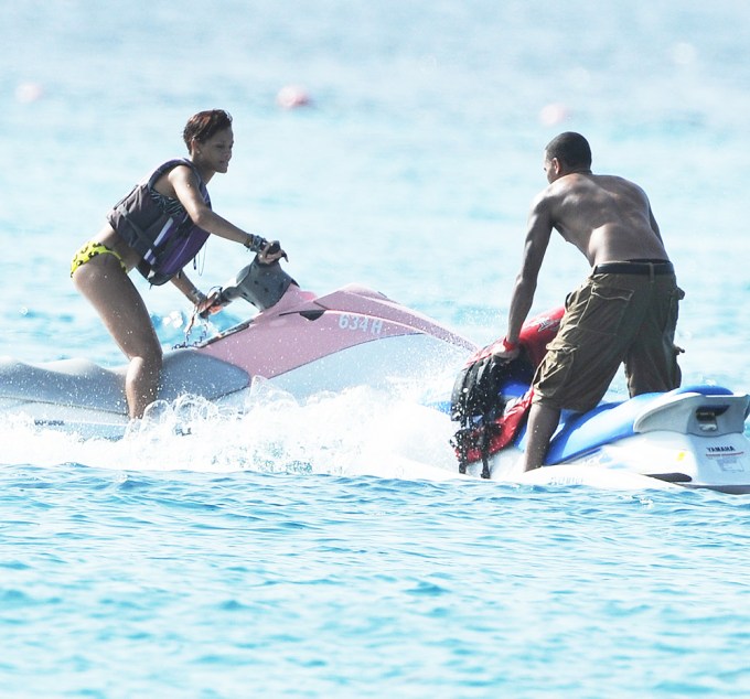 Rihanna & Chris Brown At The Beach In Barbados