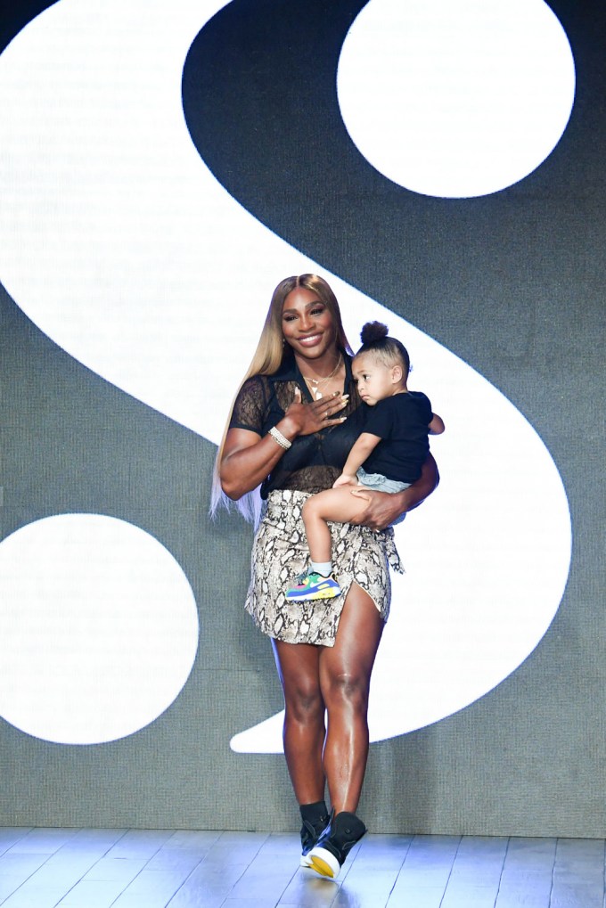 Serena Williams and daughter Alexis Olympia at the Serena by Serena Williams show