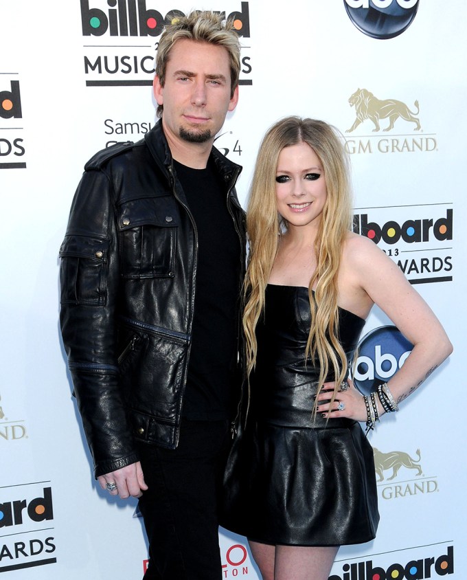 Chad Kroeger and Avril Lavigne at the 2013 Billboard Music Awards arrivals