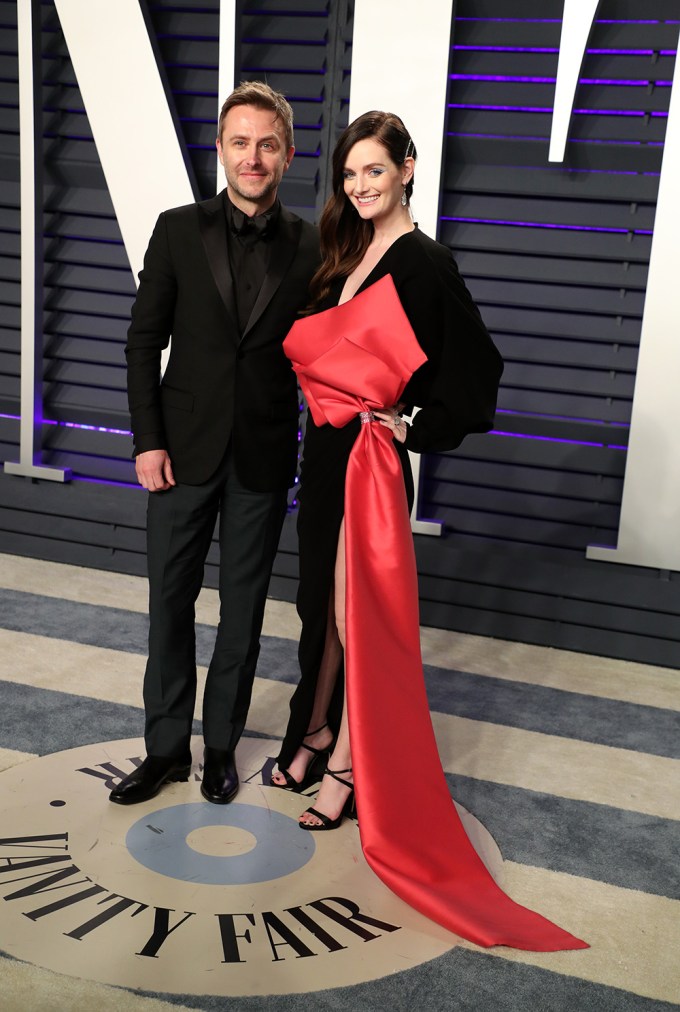 Chris Hardwick & Lydia Hearst At Vanity Fair Oscar Party