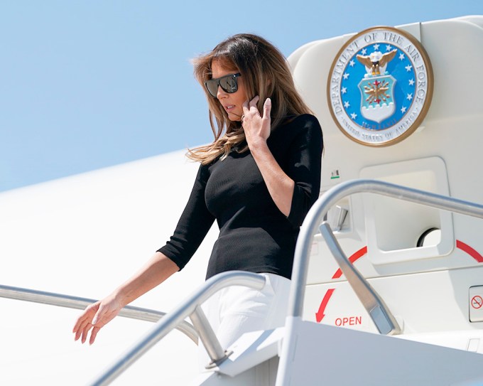 Melania Trump Departs Air Force One