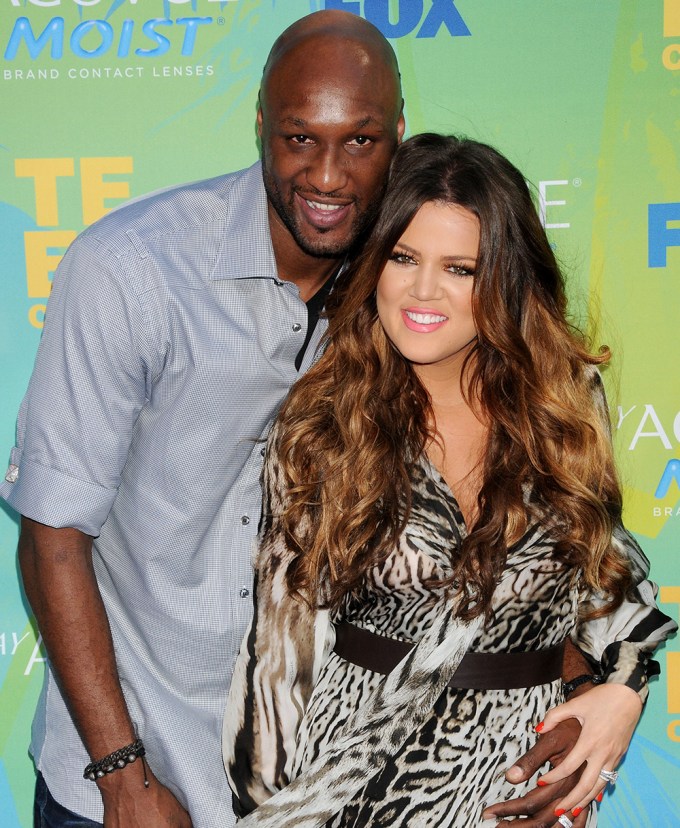 Khloe Kardashian & Lamar Odom At The 2011 Teen Choice Awards