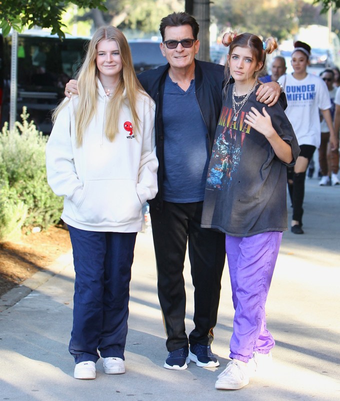 Charlie Sheen With Daughter Sam Sheen