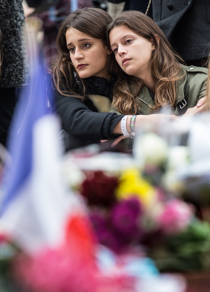 Mourners Feeling Despair In Paris