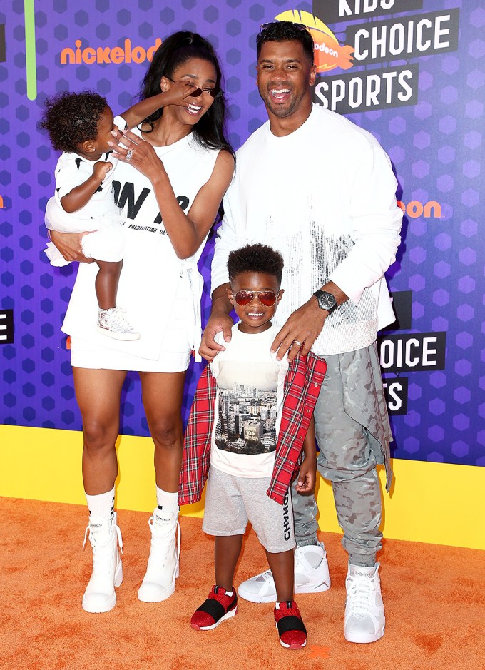 Ciara & Russell Wilson With Their Kids