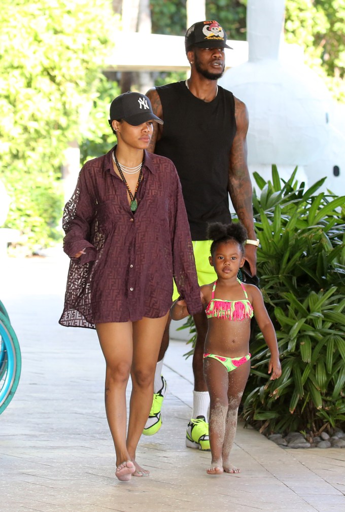 Teyana Taylor & Iman Shumpert With Their Daughter Junie in Miami Beach