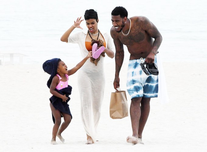 Teyana Taylor & Iman Shumpert at the Beach with their daughter Junie