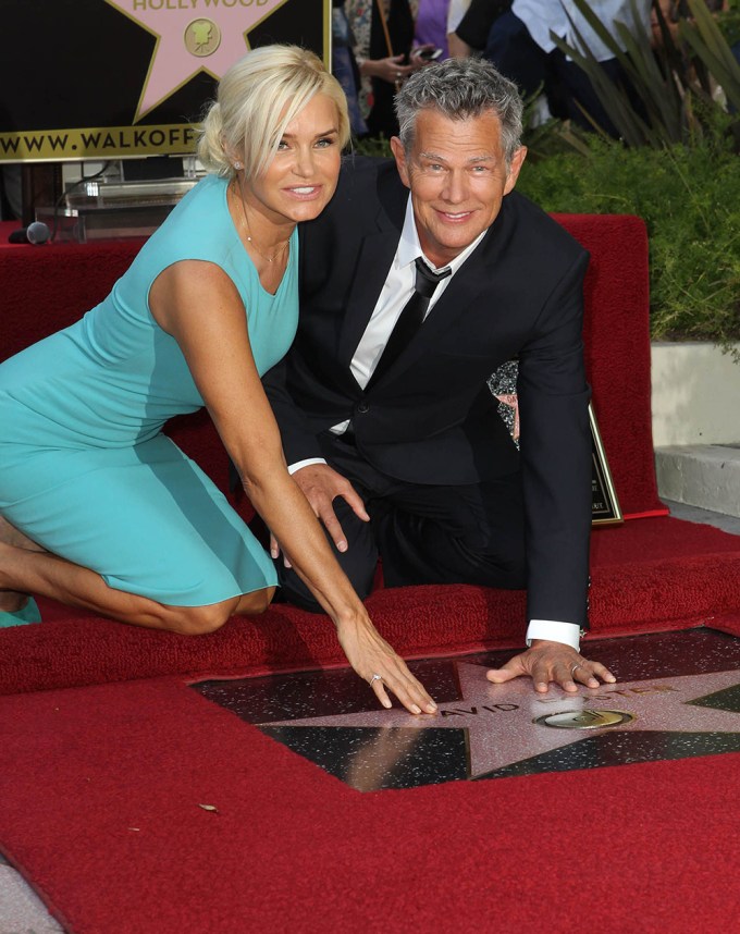 Yolanda Foster & David Foster At Hollywood Walk of Fame