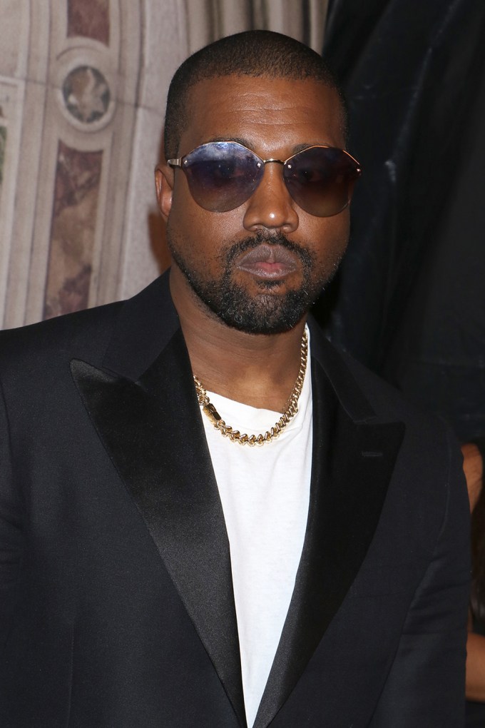 Kanye West at the Ralph Lauren show