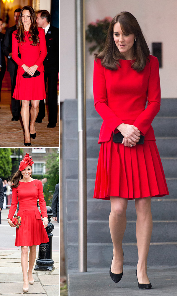 Kate Middleton's Red — Recycles Alexander For Third Time Hollywood Life