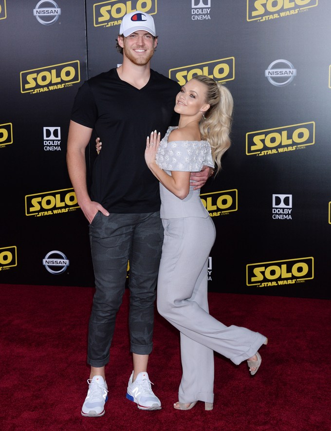 Carson Mcallister and Witney Carson attend the ‘Solo: A Star Wars Story’ film premiere