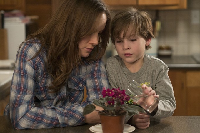Jacob Tremblay with Brie Larson in ‘Room’