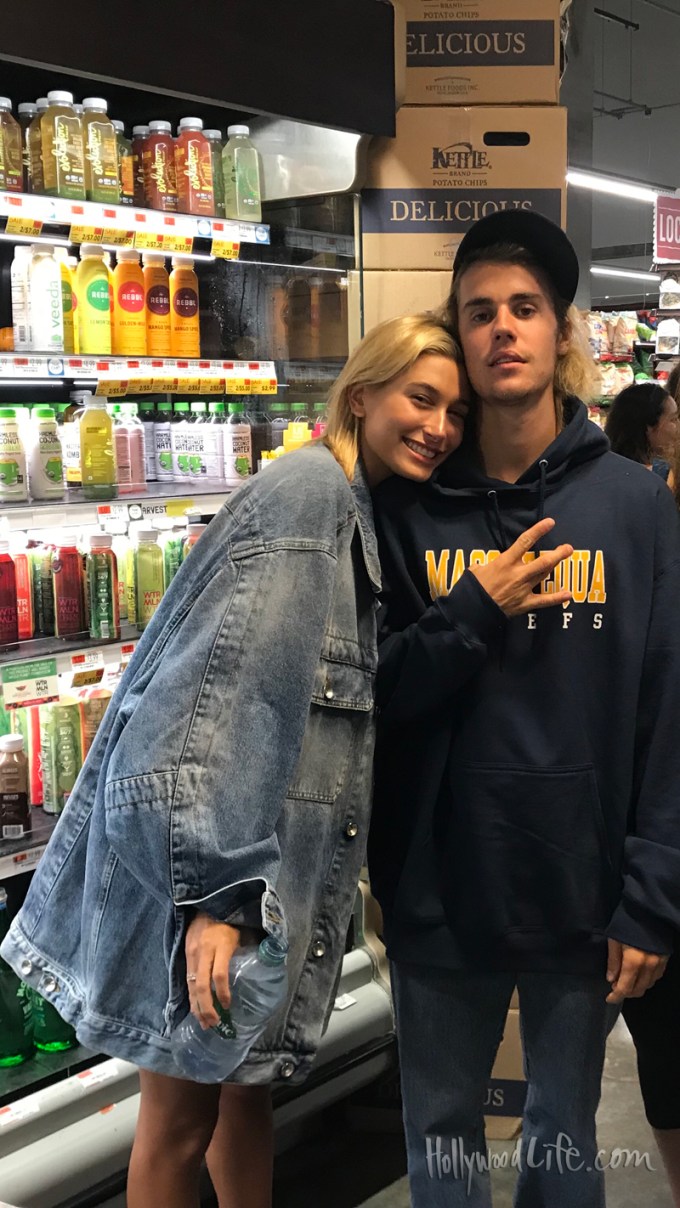Justin Bieber & Hailey Baldwin at Whole Foods in New York