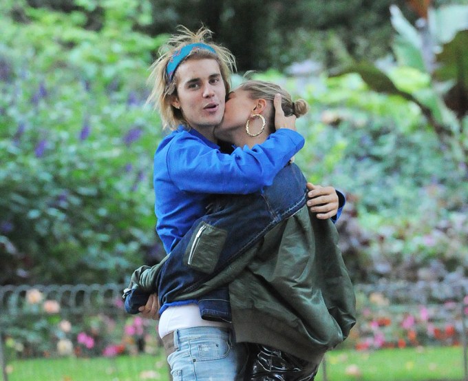 Justin Bieber and Hailey Baldwin cuddle In London