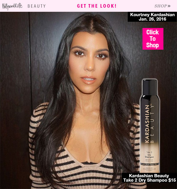 Jeg regner med selvbiografi kæmpe Kourtney Kardashian's Shiny Hair Secret — Get Her Must-Have Dry Shampoo –  Hollywood Life