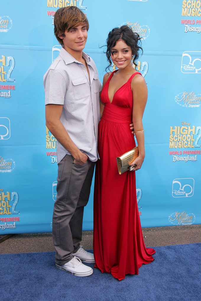 Zac Efron & Vanessa Hudgens at the premire of their movie, ‘High School Musical 2.’