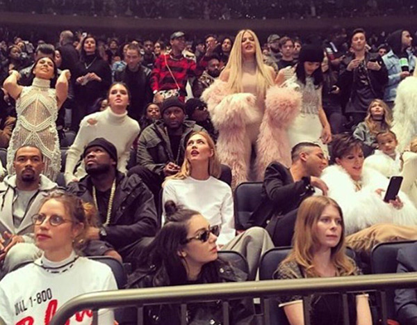 Dar derechos erosión Barriga Celebs At Kanye West's Yeezy Season 3 Fashion Show — 50 Cent, Gigi Hadid &  More – Hollywood Life
