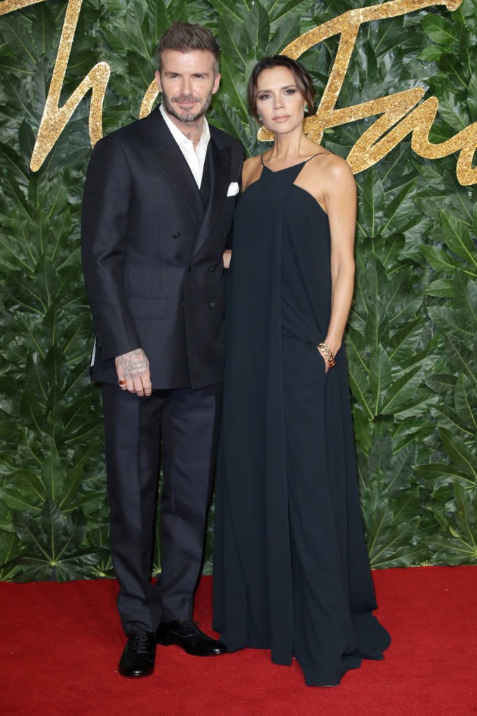 David and Victoria at the British Fashion Awards
