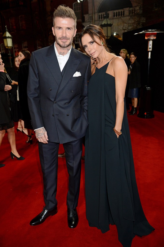David Beckham and Victoria Beckham at the British Fashion Awards