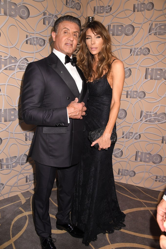 Sylvester Stallone Poses With Jennifer Flavin
