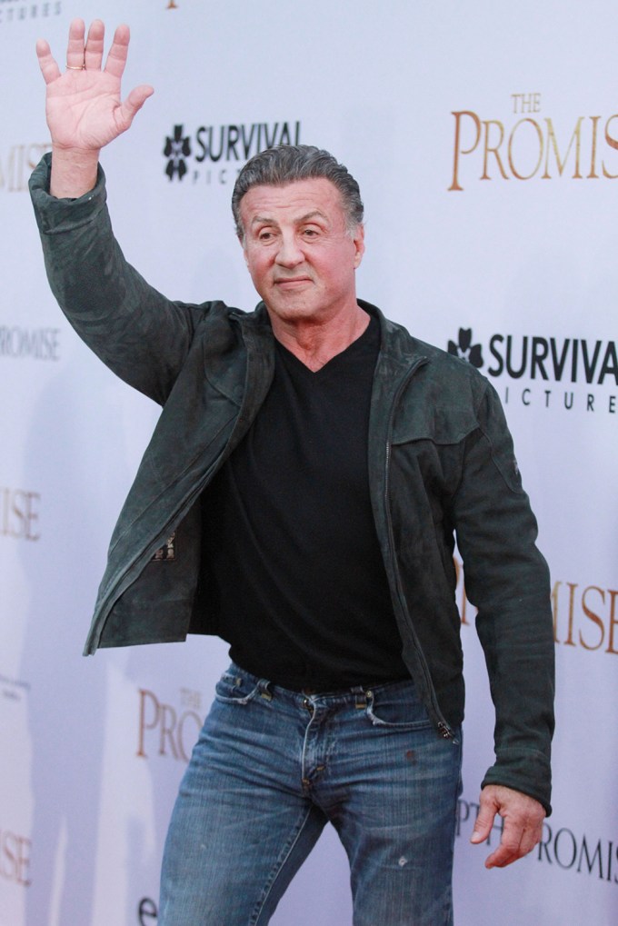 Sylvester Stallone Waves To Fans