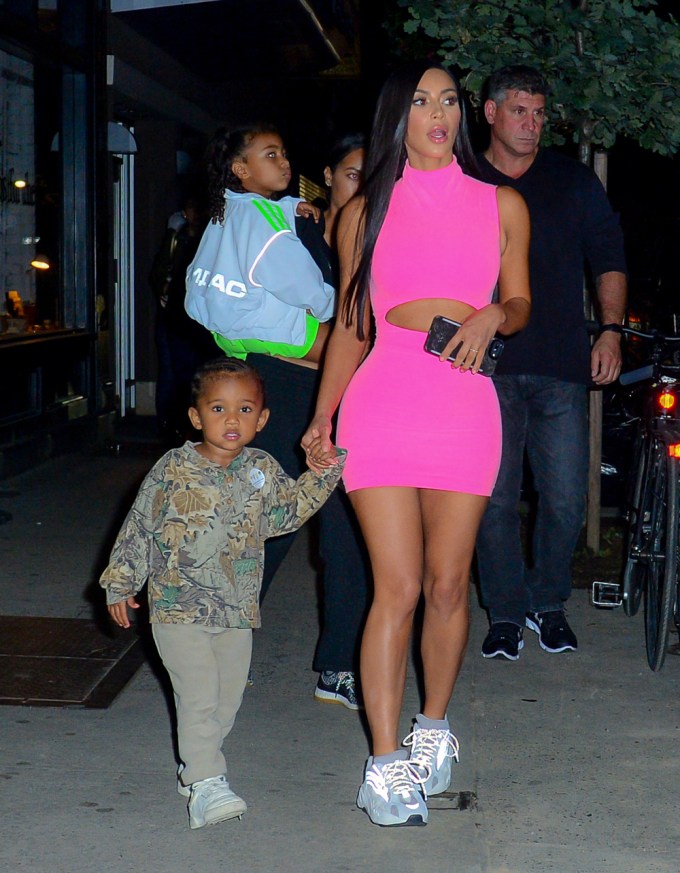 Kim Takes Saint For A Walk In NYC