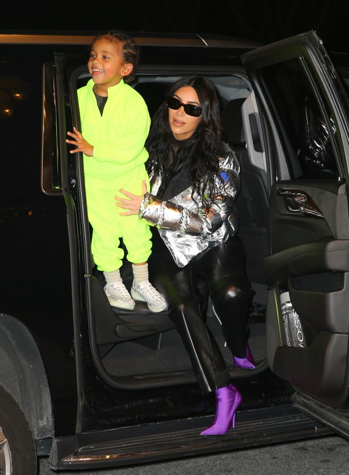 Kim Kardashian And Saint West Out On The Town