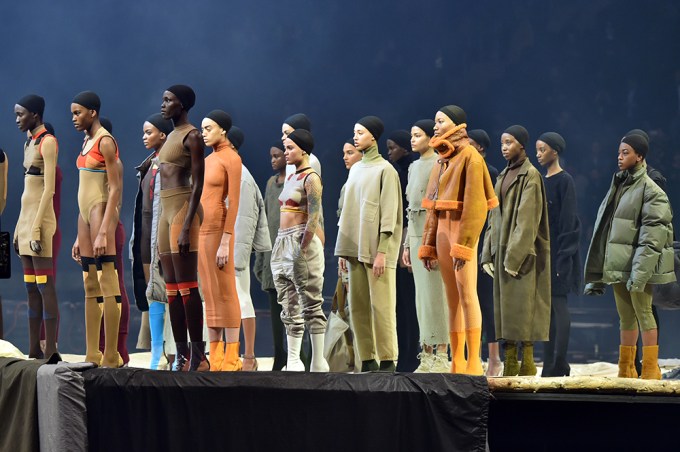 The Yeezy Models Standing Before The Audience’s Applause