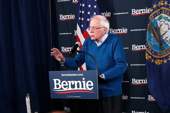 Bernie Sanders at His NH Campaign Headquarters