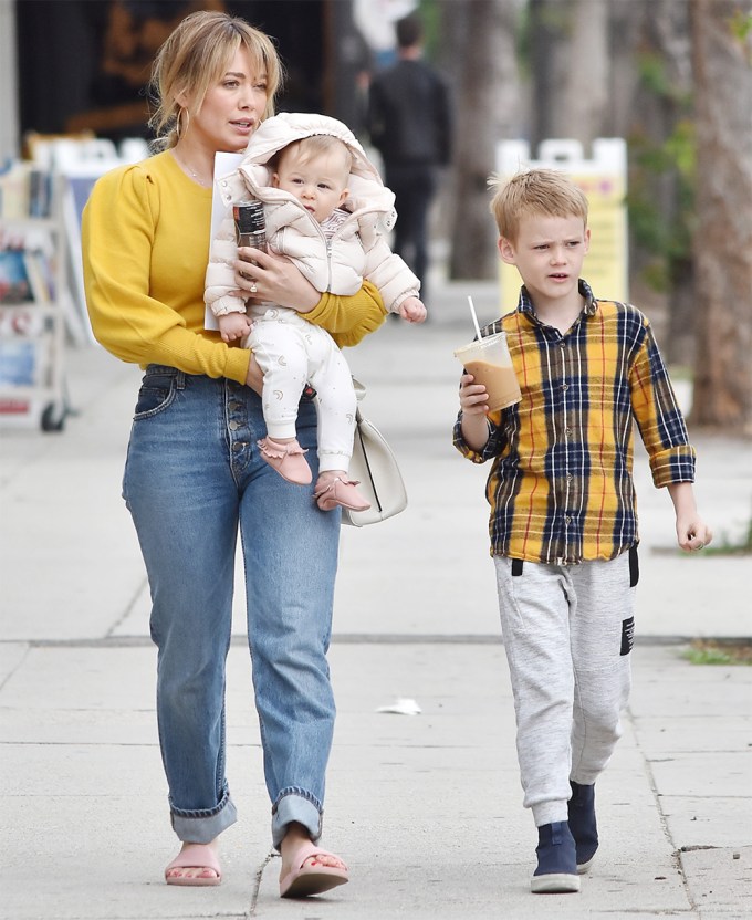Hilary Duff Out With Her Kids