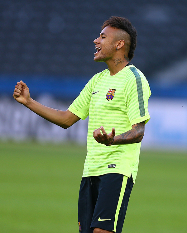 Neymar showing excitement