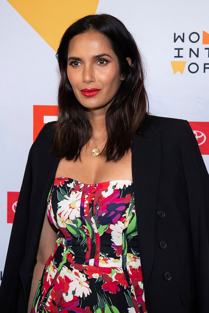 Padma Lakshmi Before The 2019 Heart Truth Go Red for Women Red Dress Show