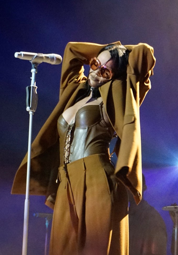 Rihanna Wears An Olive Jumpsuit