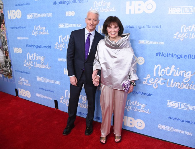 Gloria Vanderbilt & Anderson Cooper At HBO Documentary Screening