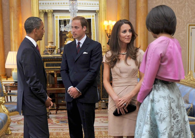 The Royals Engage In Conversation With The Obamas
