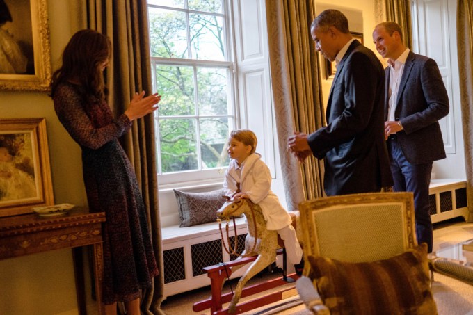 President Obama, Catherine Duchess of Cambridge, Prince William And Prince George