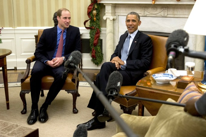 President Obama And Prince William In The Oval Office