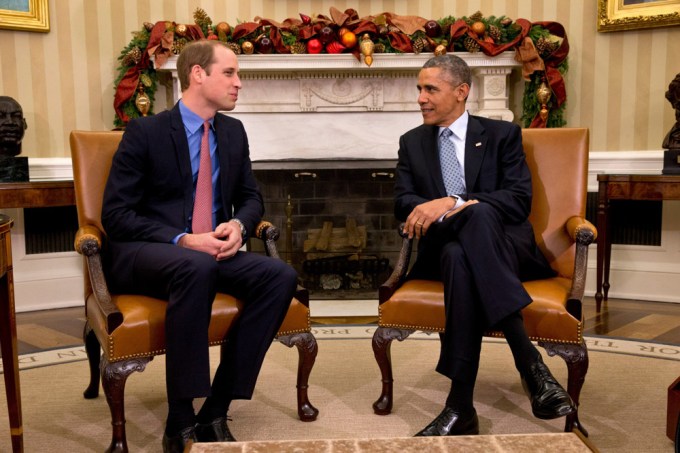 President Obama Discussing Business With Prince William In Washington