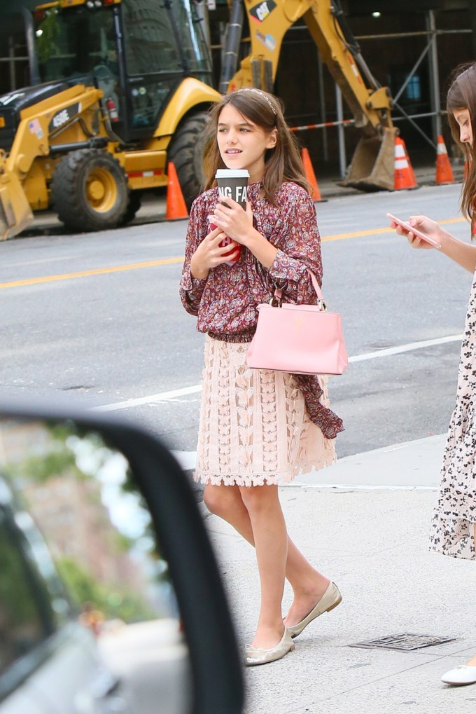 Suri Cruise is spotted out with a friend in Manhattan