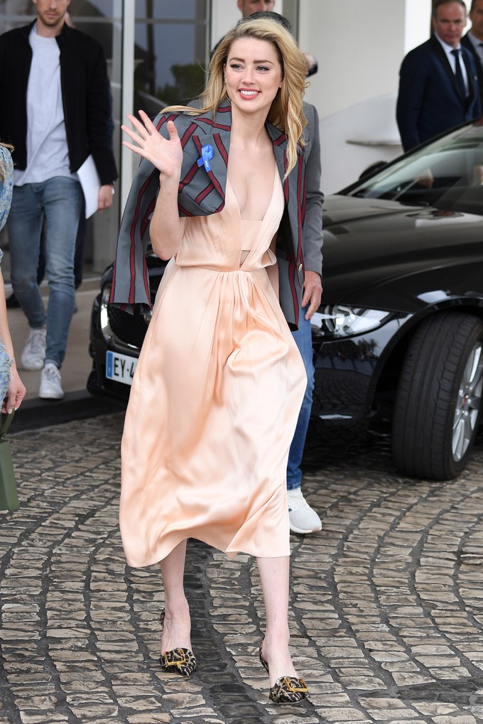 Amber Heard Has A Wardrobe Malfunction In Cannes
