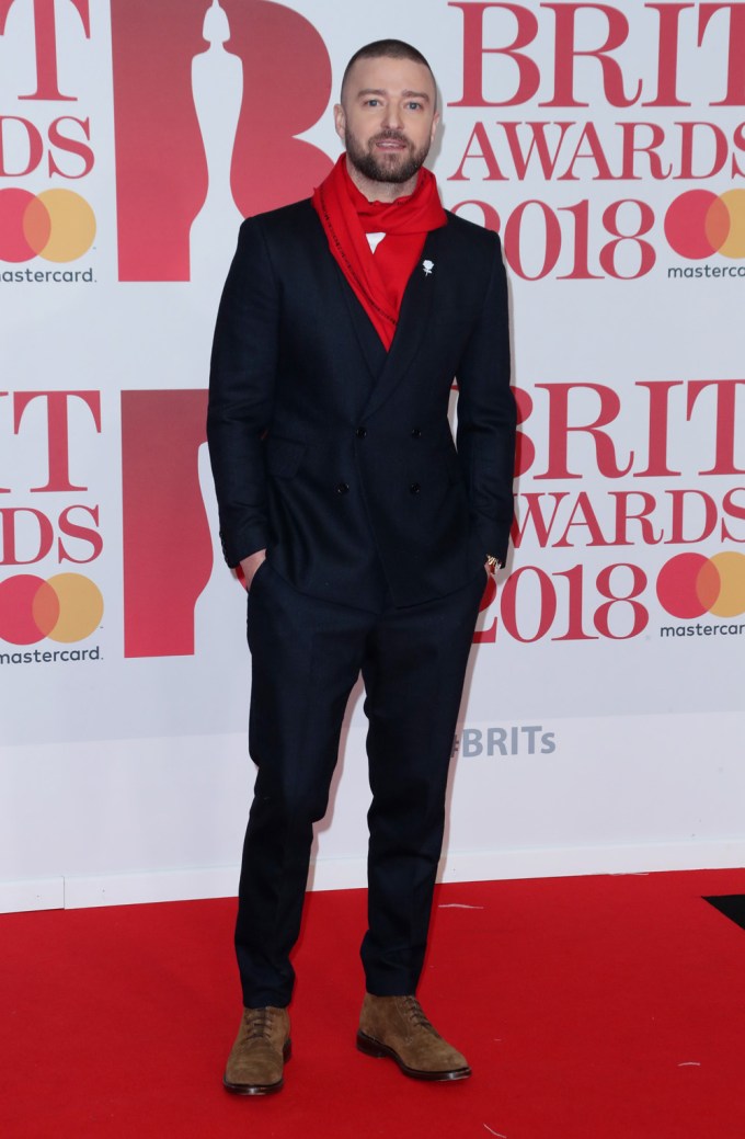 Justin Timberlake at the 38th Brit Awards in London, UK