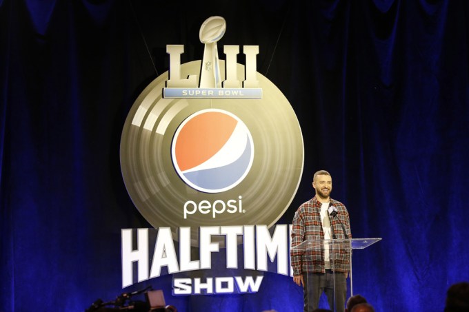 Justin Timberlake at the NFL Super Bowl LII – Halftime Show Press Conference in Minneapolis