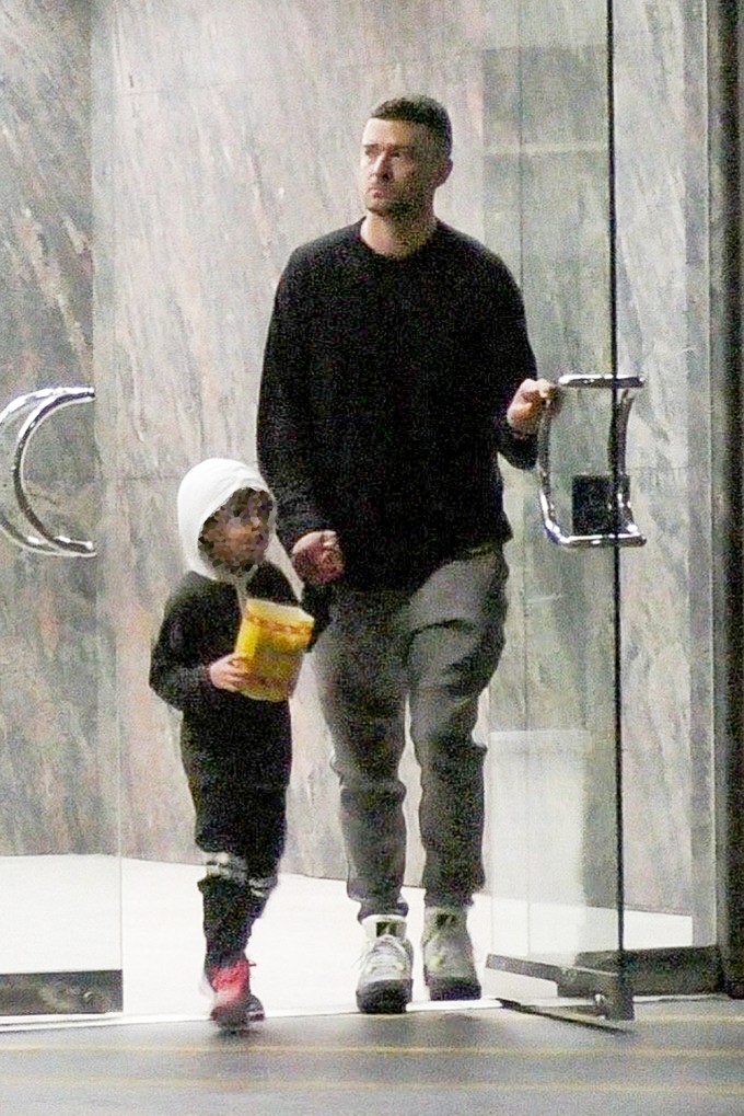 Justin Timberlake Takes His Son Silas To The Movies