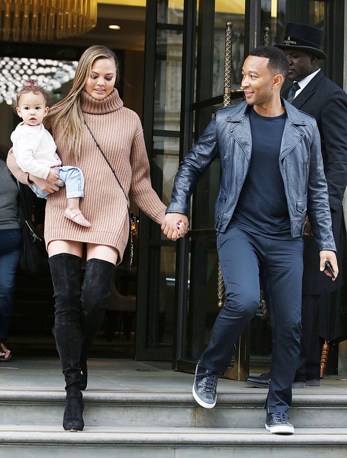 Chrissy Teigen and John Legend out and about in London
