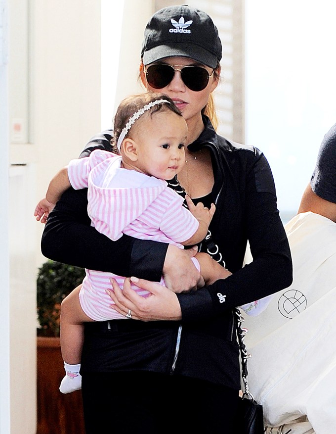 Chrissy Teigen out and about in Los Angeles with Luna