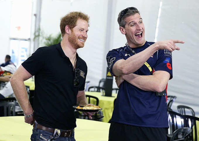 Prince Harry Takes a Moment With Captain David Wiseman
