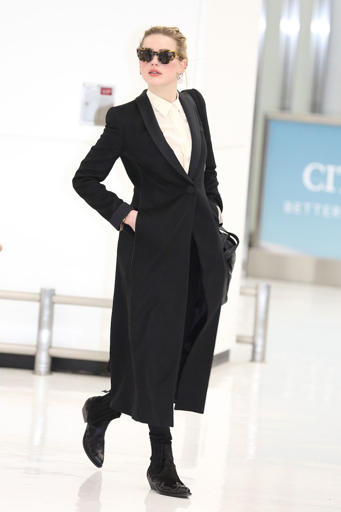 Amber Heard Strolls Through An Airport In Japan