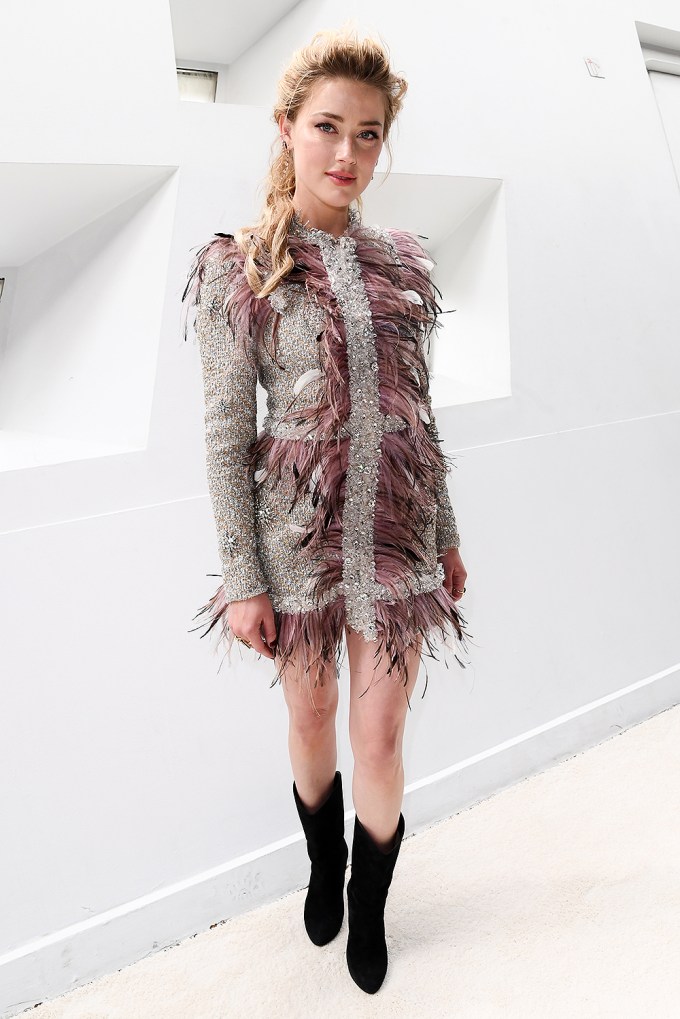 Amber Heard Attends The Giambattista Valli Fall Winter 2019 Show