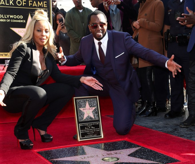Diddy At Mary J. Blige’s Star Ceremony