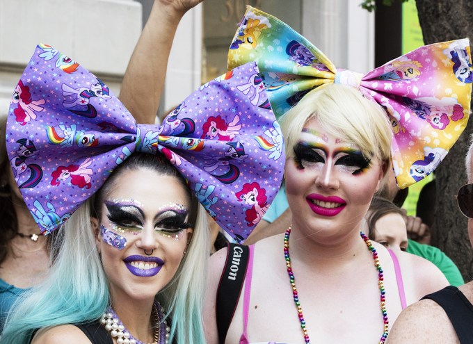 Pride Participants Rock Bows & Dramatic Makeup